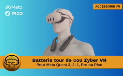 Batterie externe Zyber tour de cou pour Quest 3, 2, 1 Pro et Pico