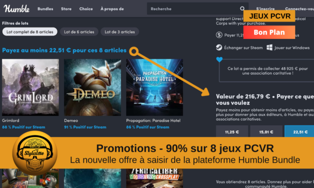 Promo jeux PCVR Humble pour Meta Quest, Pico, HTC, Valve