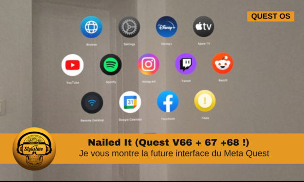 Nailed It : l’interface du Meta Quest mode Apple Vision Pro