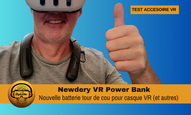 Newdery VR batterie tour de cou pour casques VR ou appareils USB-C