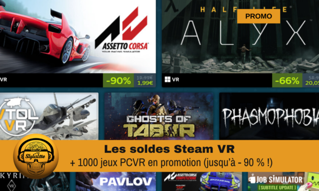 Promotions jeux PCVR juillet 2024 sur Steam VR