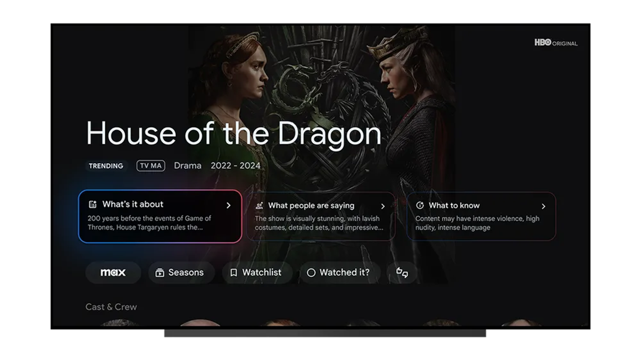 Interface Google Tv Streamer