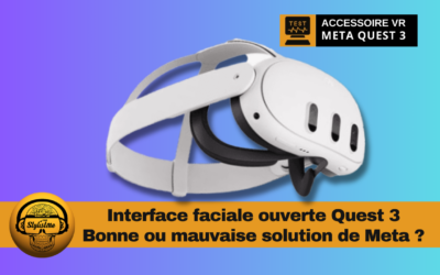 Interface faciale Quest 3 ouverte spéciale pour la réalité mixte