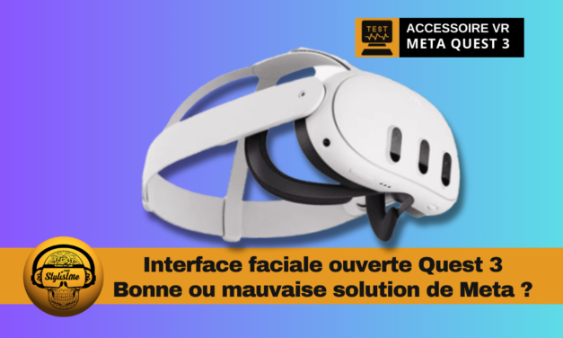 Interface faciale Quest 3 ouverte spéciale pour la réalité mixte