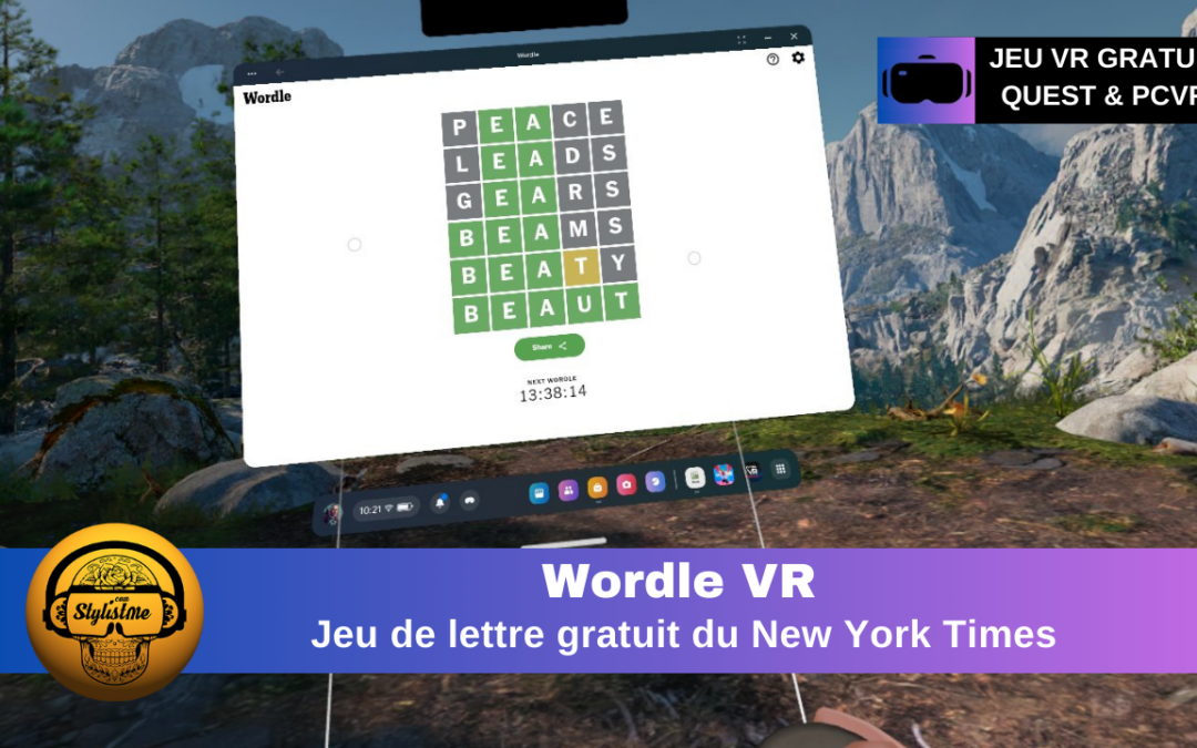 Wordle VR le jeu du New York Times jouable sur Meta Quest