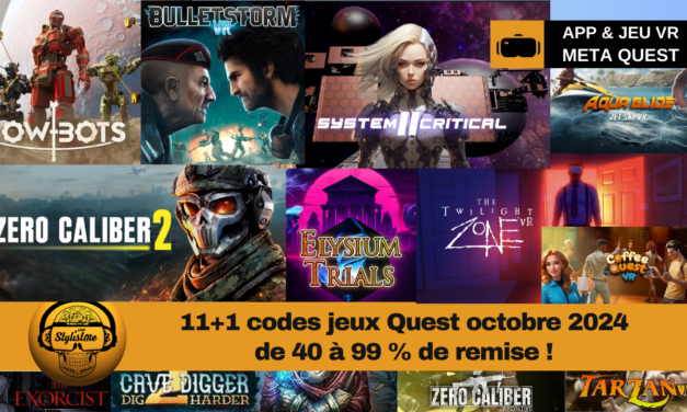 Codes jeux Quest octobre 2024 : 11 jeux VR jusqu’à – 99% !