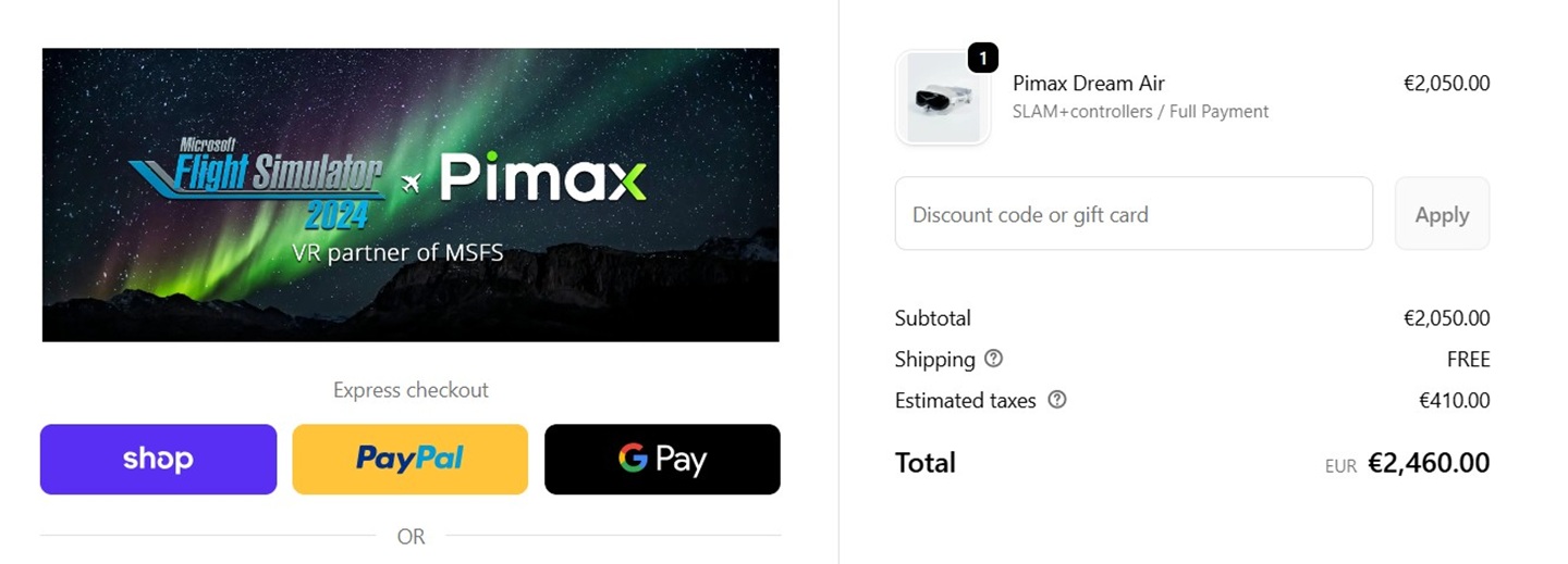 Prix Pimax Dream Air