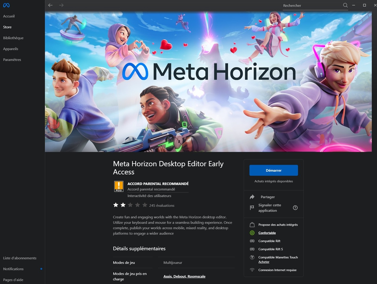 Meta Horizon Desktop Editor