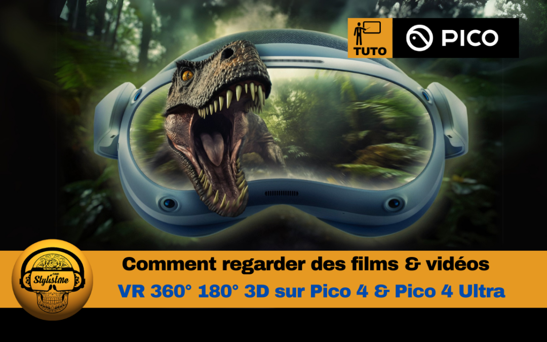 Pico 4 regarder film ou vidéo VR 3D 180 ou 360°