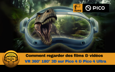 Pico 4 regarder film ou vidéo VR 3D 180 ou 360°