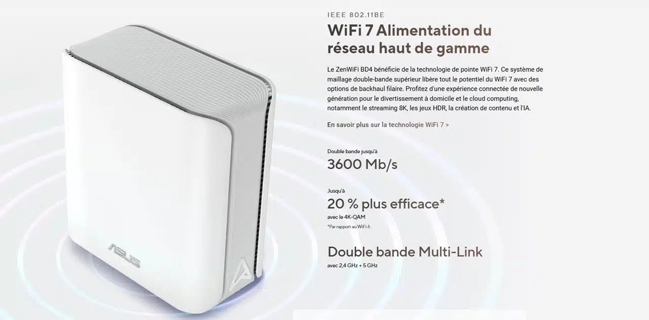 Caractéristiques Asus ZenWifi DB4