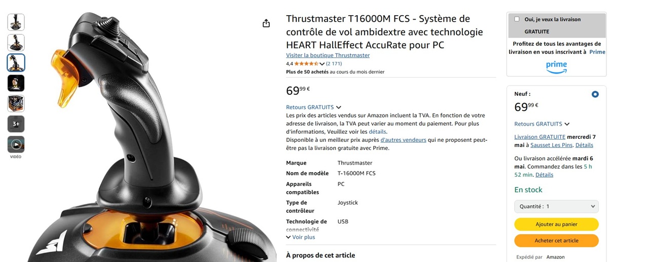 Hotas VR PC jeux VR