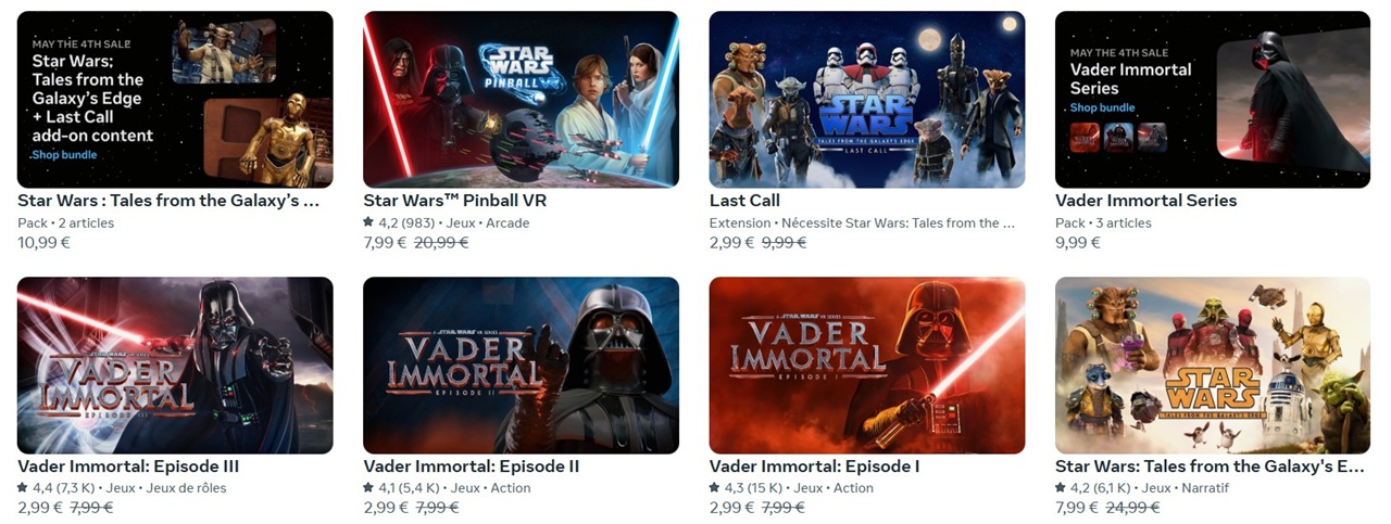 Meta Quest promo Star Wars mai 2025
