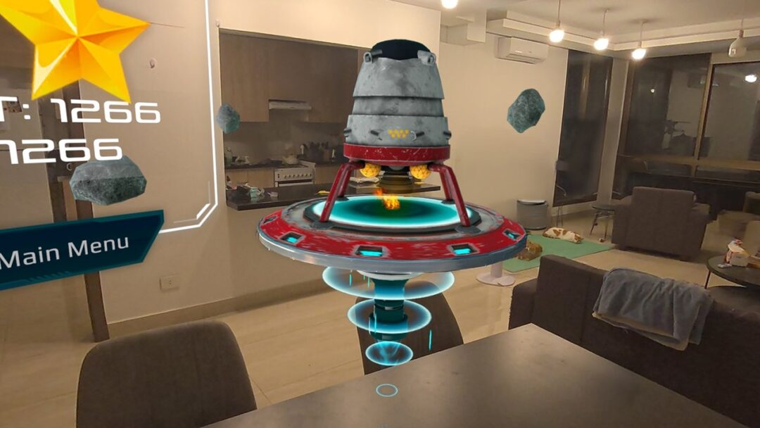 Space Lander alunissage en réalité mixte sur Meta Quest