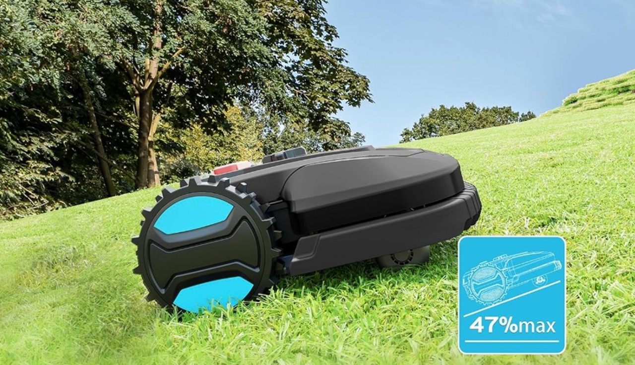 YardCare E400 tondeuse robot pente