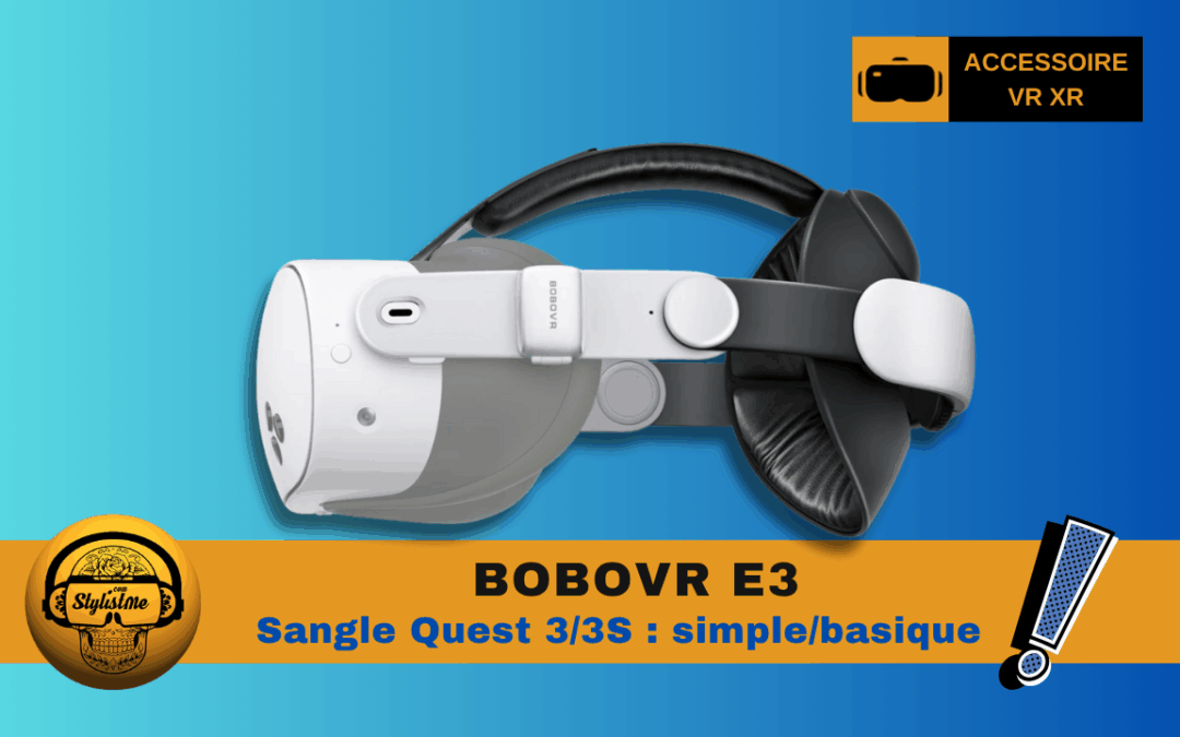 BOBOVR E3 Sangle Elite confort pour Meta Quest 3 et 3S