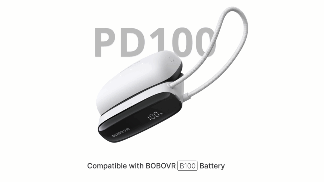 BOBOVR PD100 2-in-1 & 30W USB-C PD Power Bank laadstation voor B100 accu - tweeweg snel opladen, geïntegreerde kabel, meerdere poorten (alleen dock