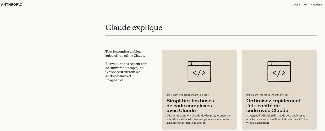 Blog par IA Claude Explain