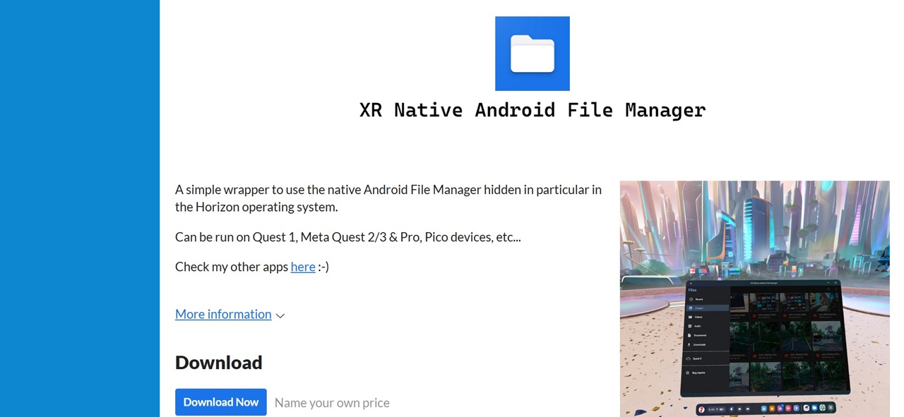 Gestionnaire fichiers Android Quest