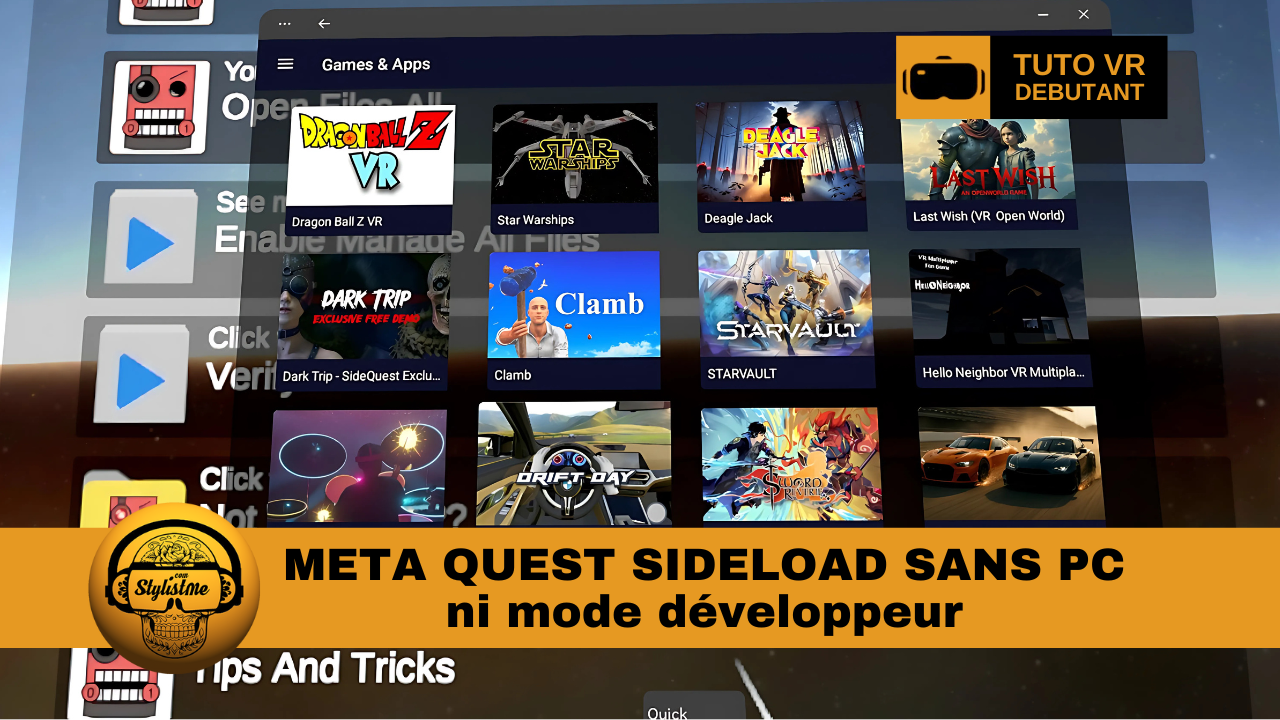 Sideload Quest sans PC