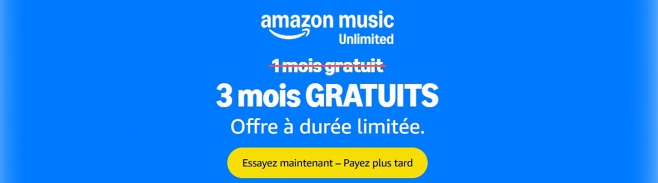 Amazon Music 3 mois gratuits