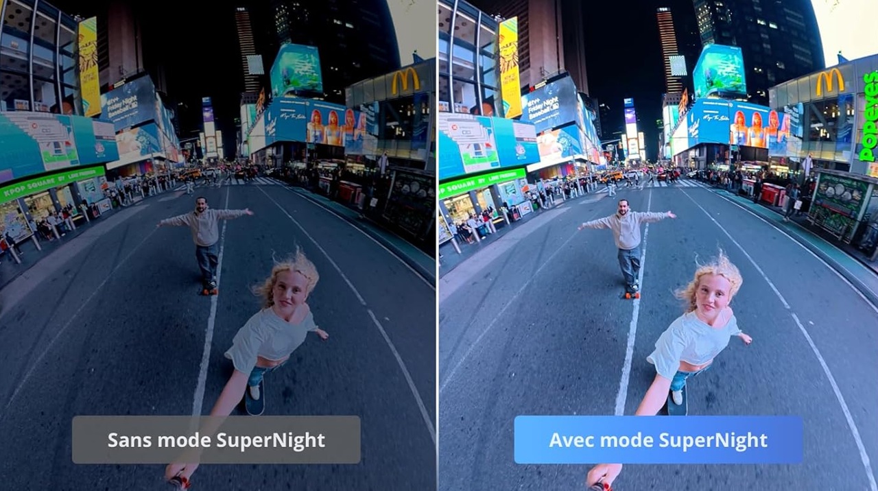 Capture nuit DJI Osmo 360