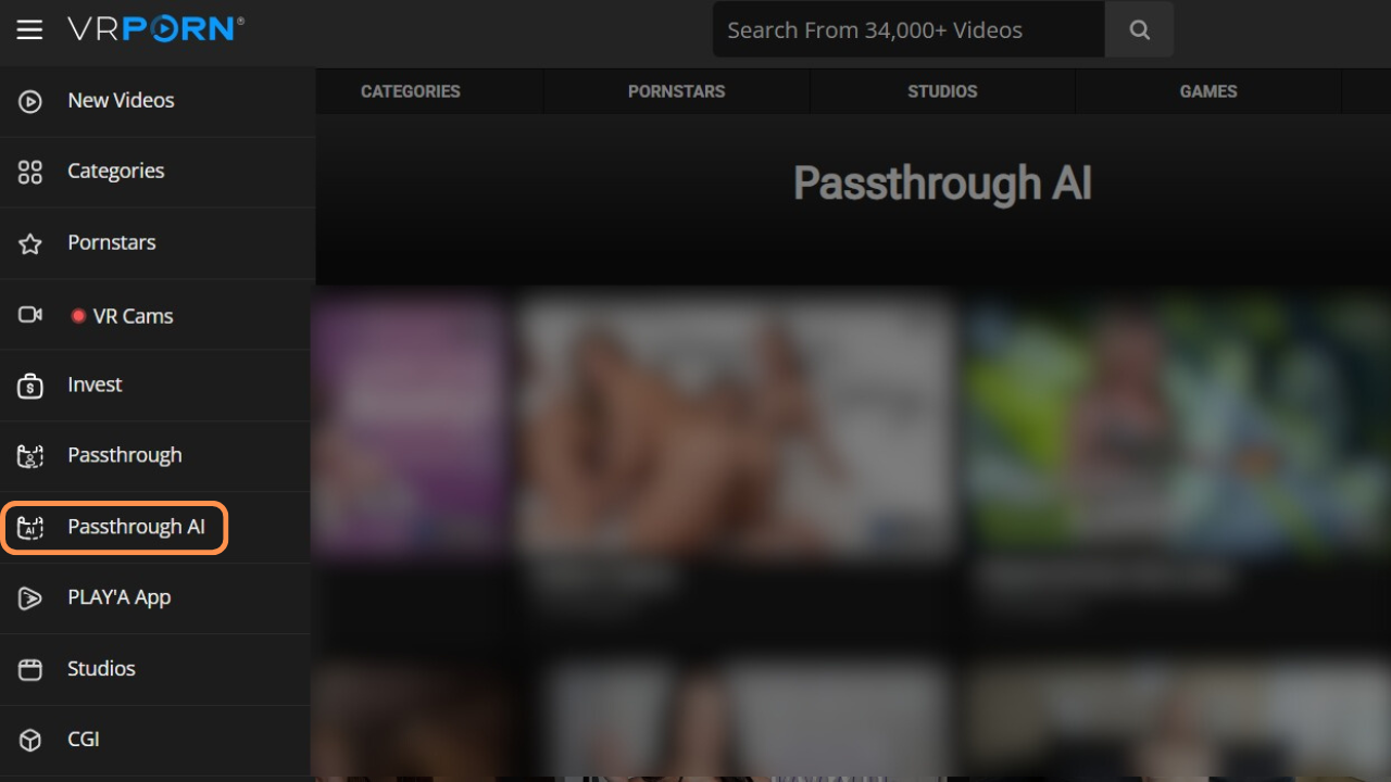 Passthrough AI VR porno VR