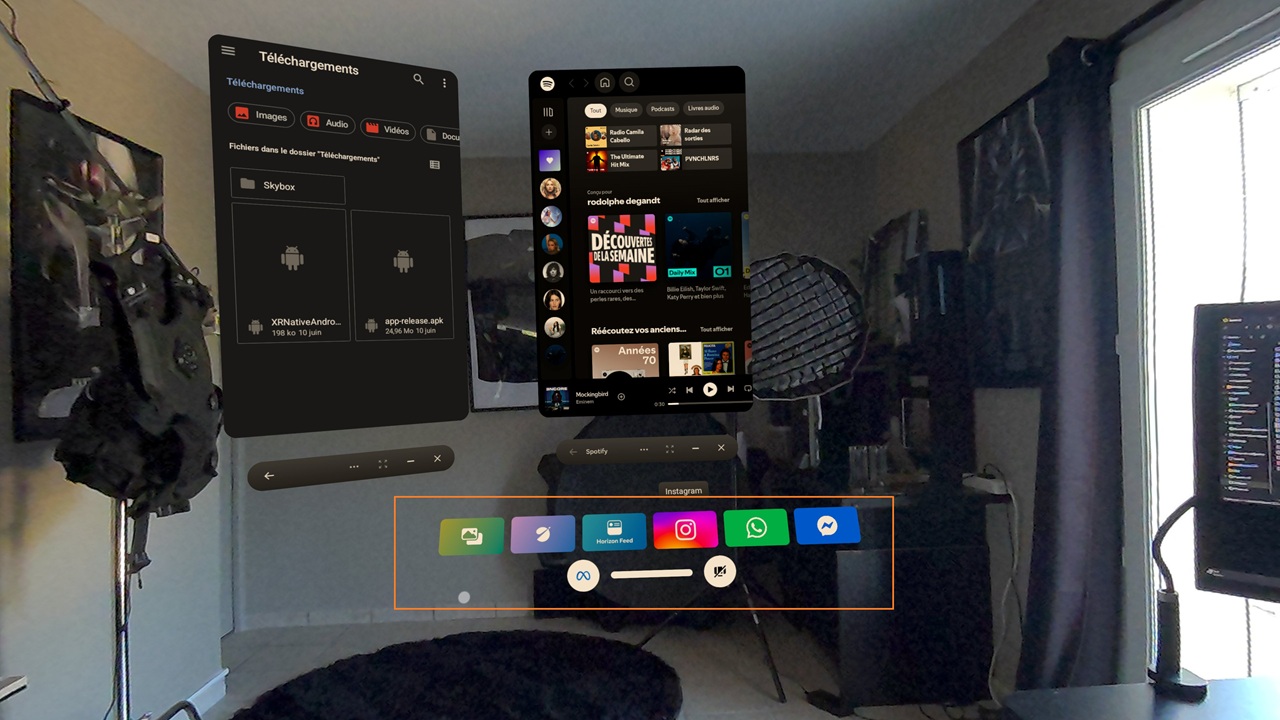 Accéder aux apps 2D ouvertes non affichées