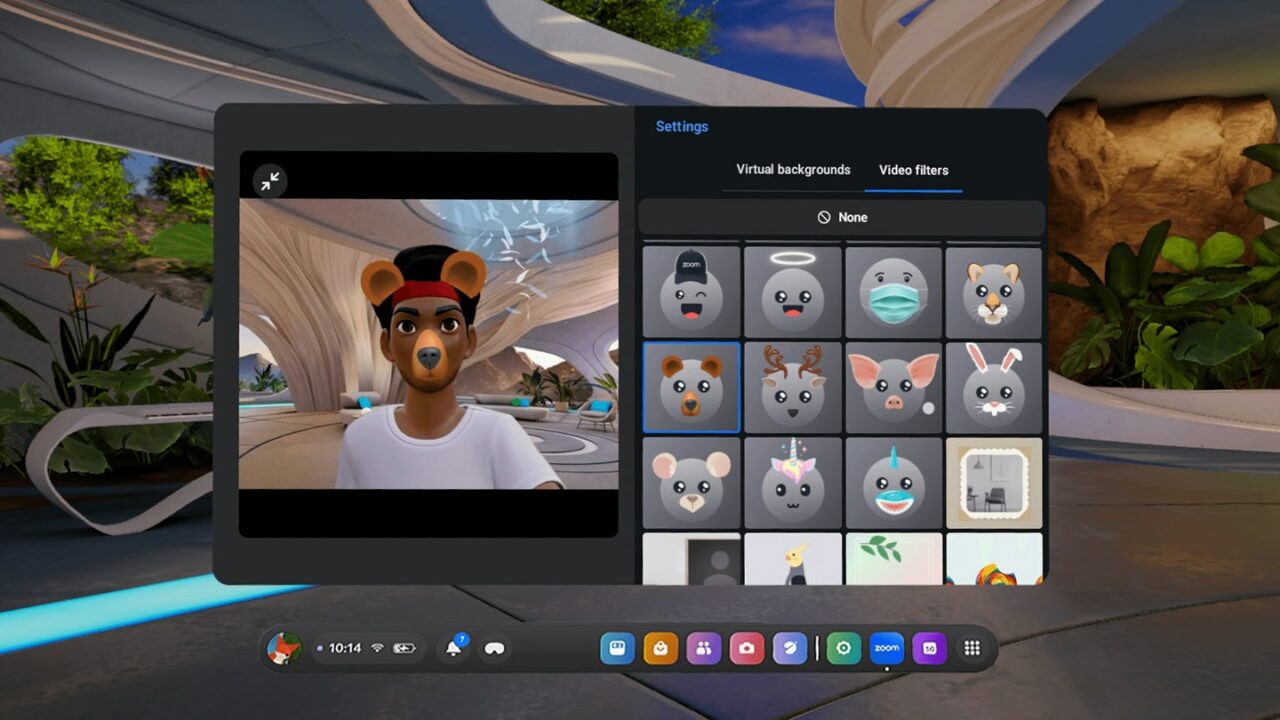 Zoom VR personnalisation Quest