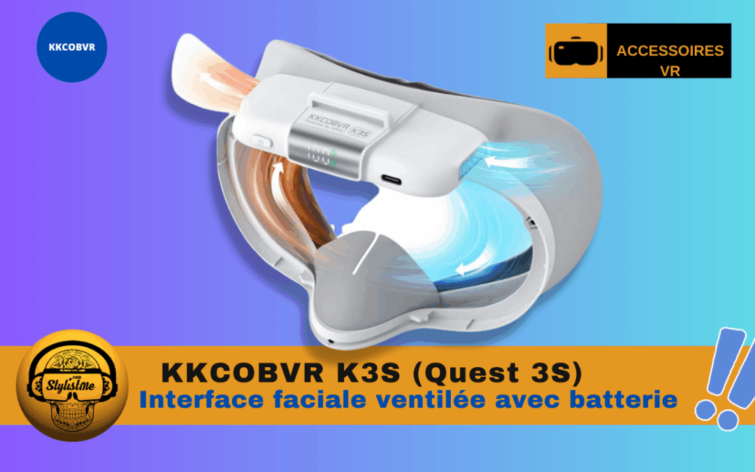 KKCOBVR K3S interface faciale avec ventilateur pour Quest 3S