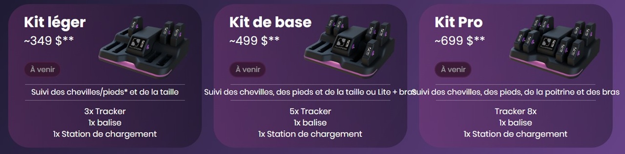 Prix Fluxpose tracker VR