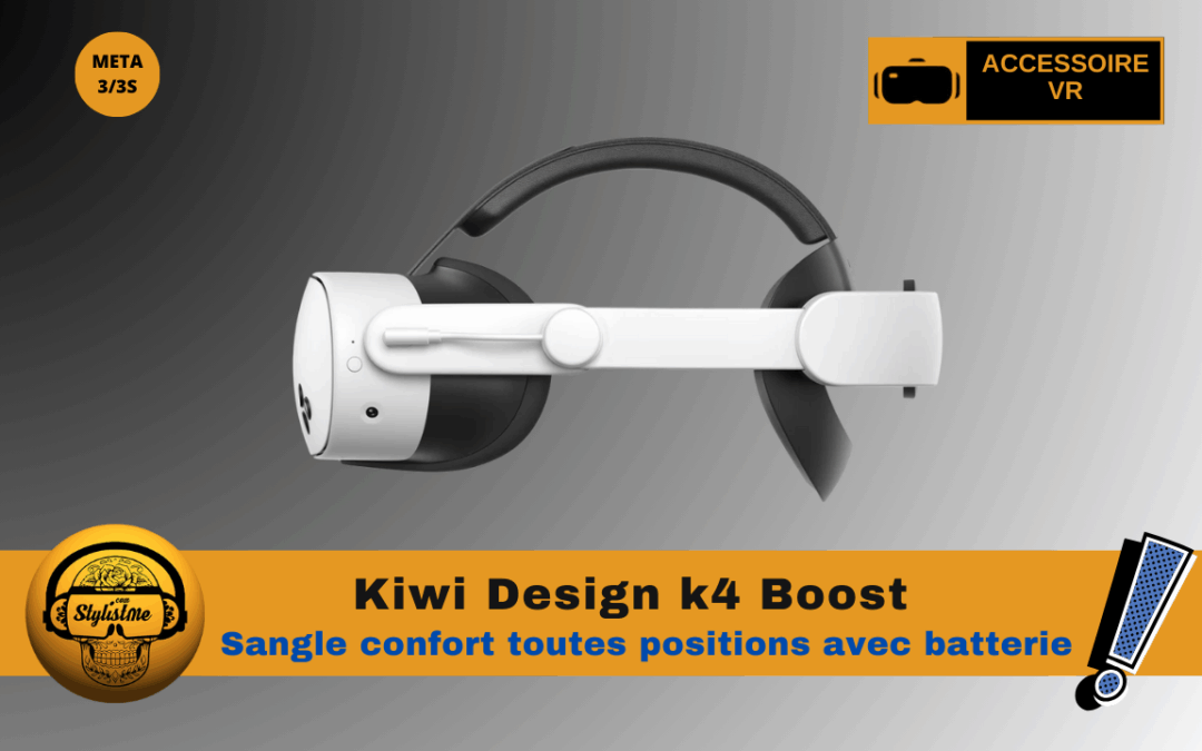 Kiwi Design k4 Boost : bandeau confort avec batterie pour Quest 3/3S