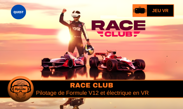 RaceClub : pilotage de Formula V12 et électrique en VR