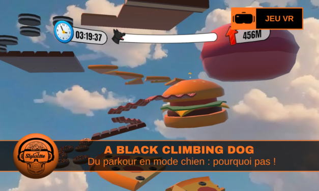 A Black Climbing Dog : du parkour pour chien sur plateforme sur Meta Quest