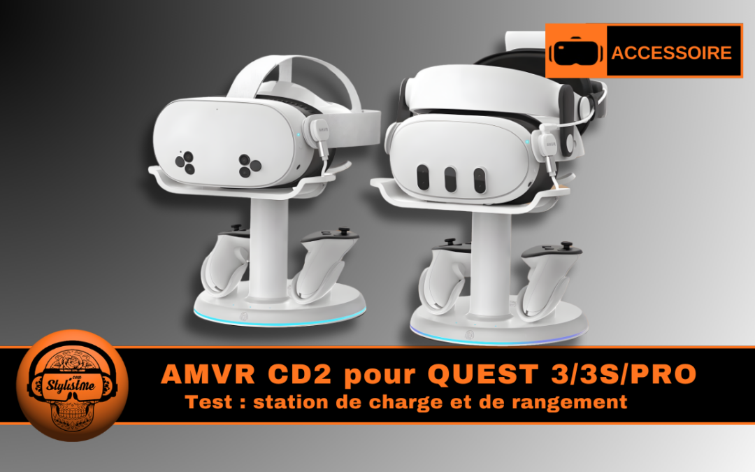 AMVR CD2 station de charge 3 en 1 pour Meta Quest 3 et 3S