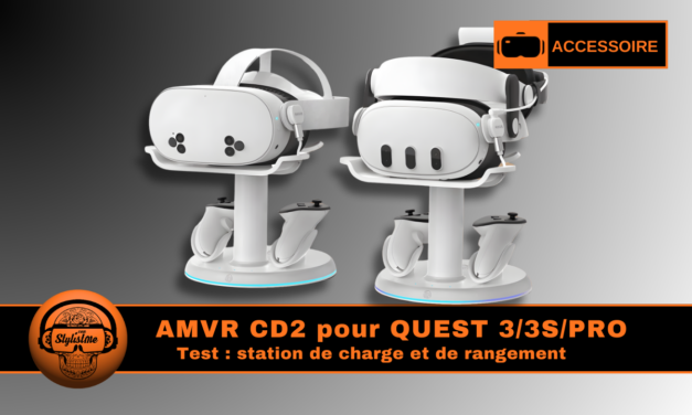 AMVR CD2 station de charge 3 en 1 pour Meta Quest 3 et 3S