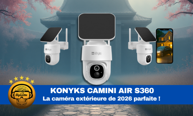 KONYKS CAMINI AIR S360 : caméra de surveillance parfaite en 2026