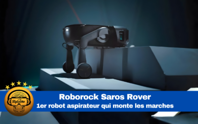 Roborock Saros Rover : robot aspirateur qui monte les escaliers