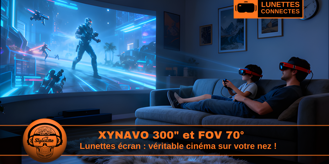 Xynavo lunettes écran géant 300 pouces avec un FOV 70 degrés