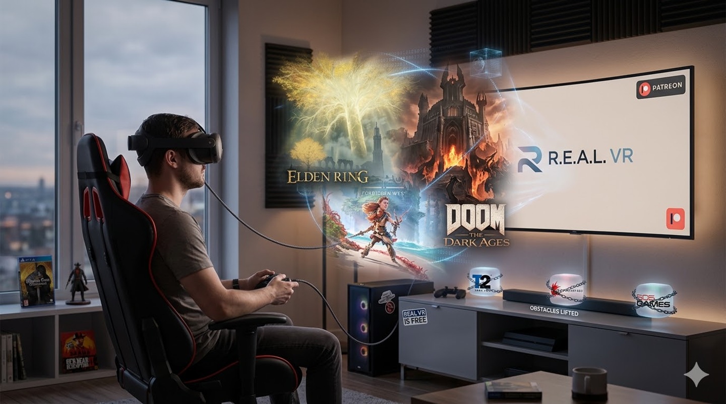 REAL VR gratuit 40 jeux PC VR AAA