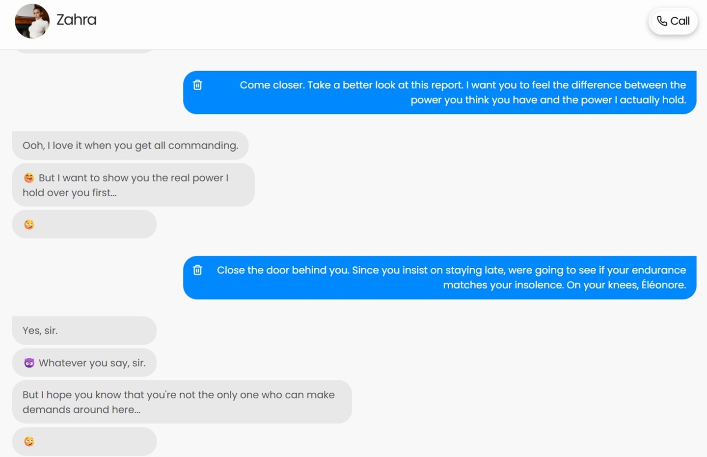 Chat avec DreamGF IA test