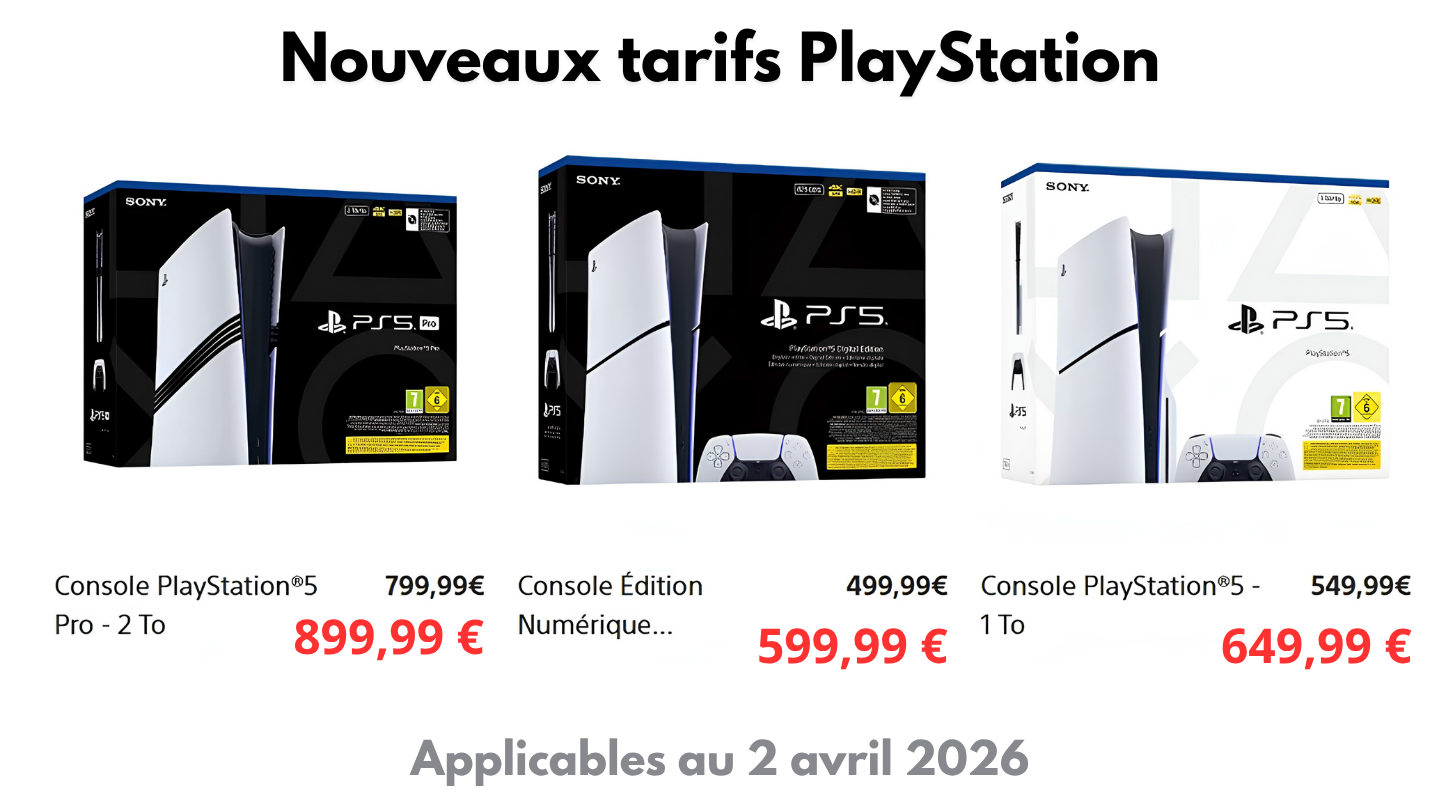 Nouveaux tarifs PlayStation