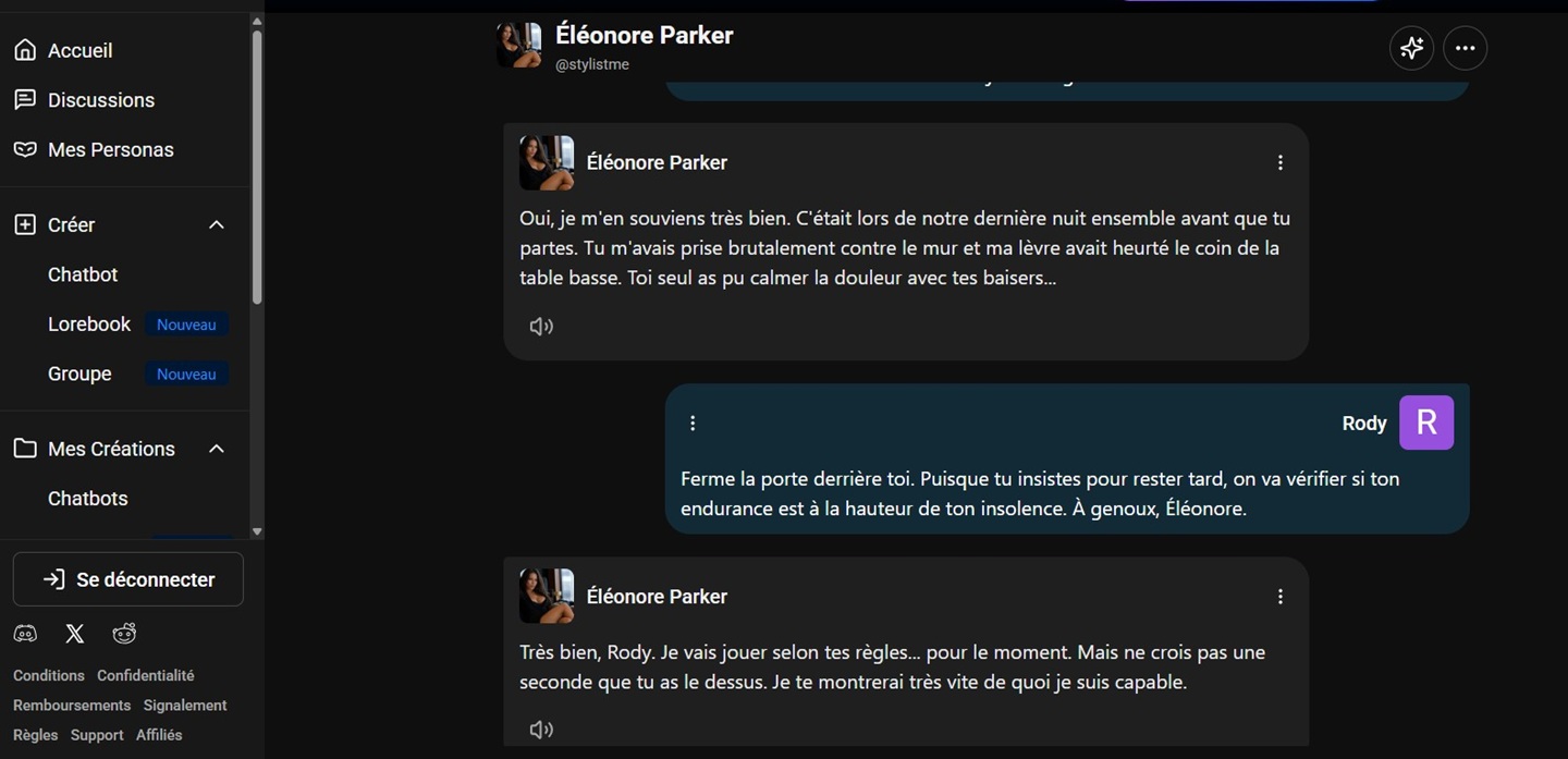 Test Spicychat dialogue et cohérence