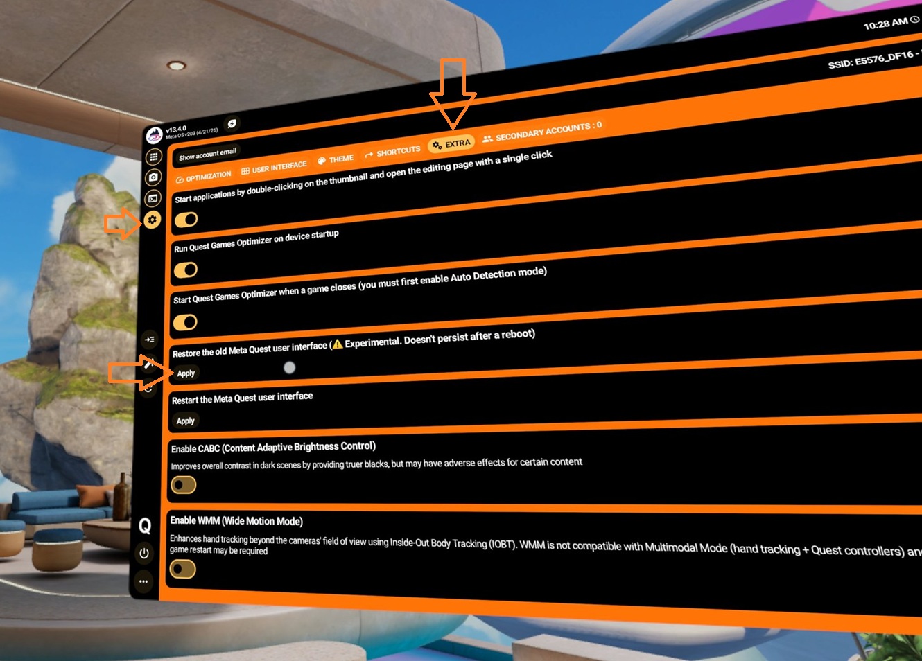 retour ancienne interface Meta Quest retour ancienne interface Meta Quest