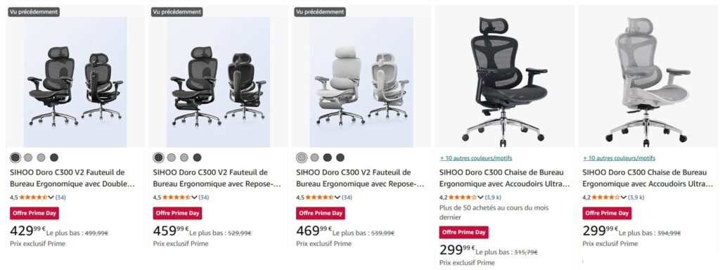 Fauteuil ergonomique soldes Sihoo Doro