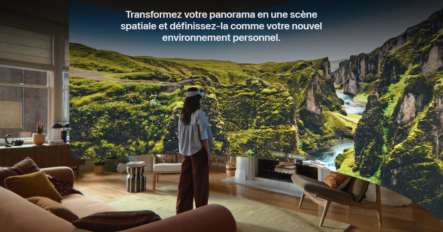 Panorama en spatial Apple Vision Pro