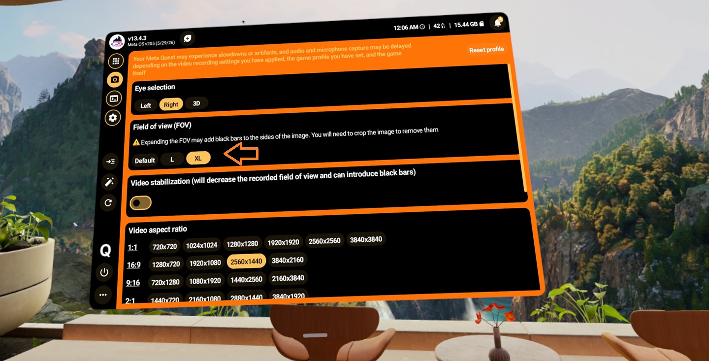 QGO capture vidéos Extra Large sur Quest 2.5 QGO capture vidéos Extra Large sur Quest 2.5