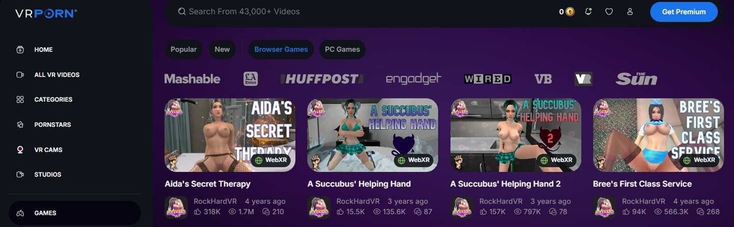 VR Porn WebXR Meta Quest 2 Jeux et applications interactives WebXR Meta Quest 2