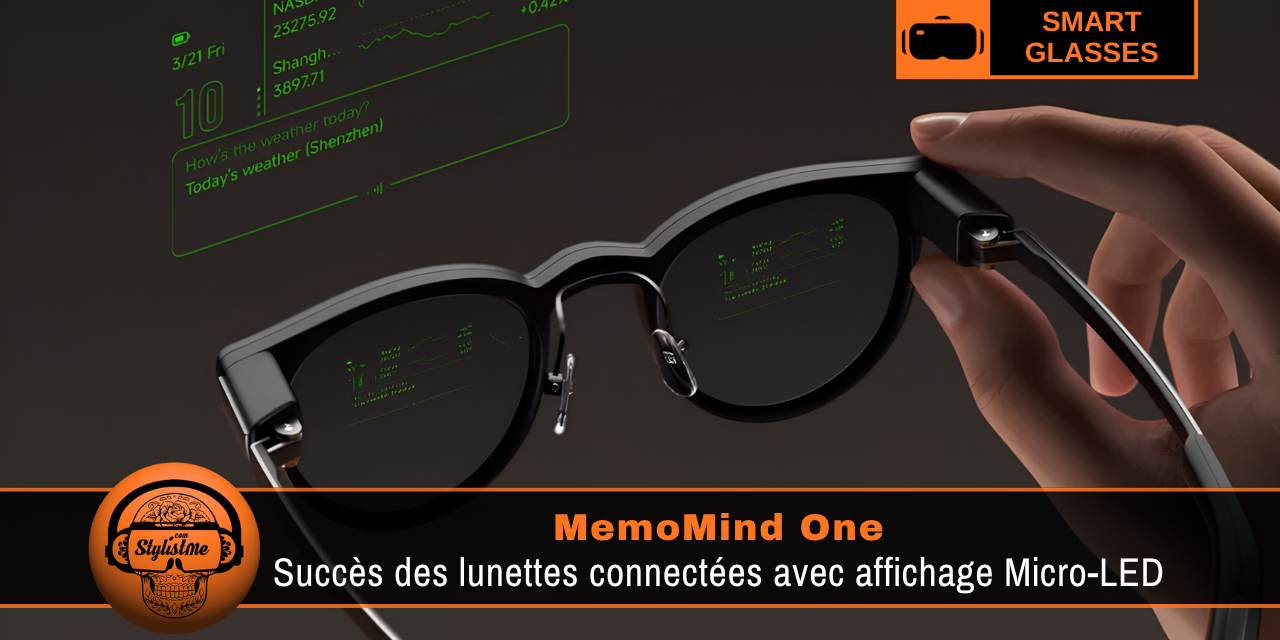 MemoMind One : lunettes connectées à projection d&rsquo;IA de Xgimi