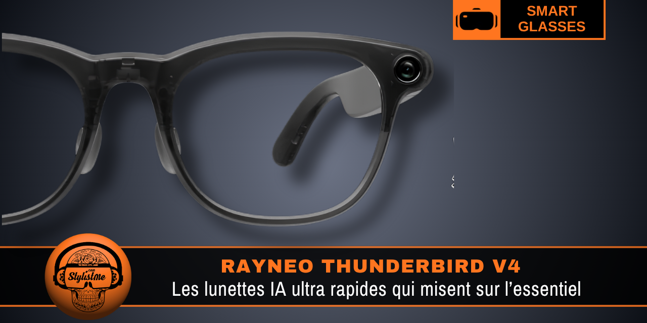 RayNeo Thunderbird V4 : des lunettes IA minimalistes taillées pour le quotidien